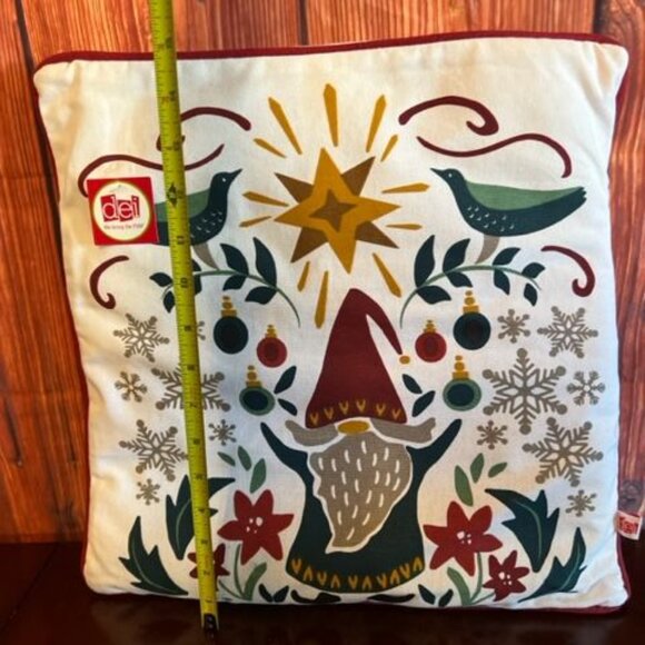 Holiday Gnome Decorative cushion Pillow By DEI christmas home decoration - Picture 2 of 6